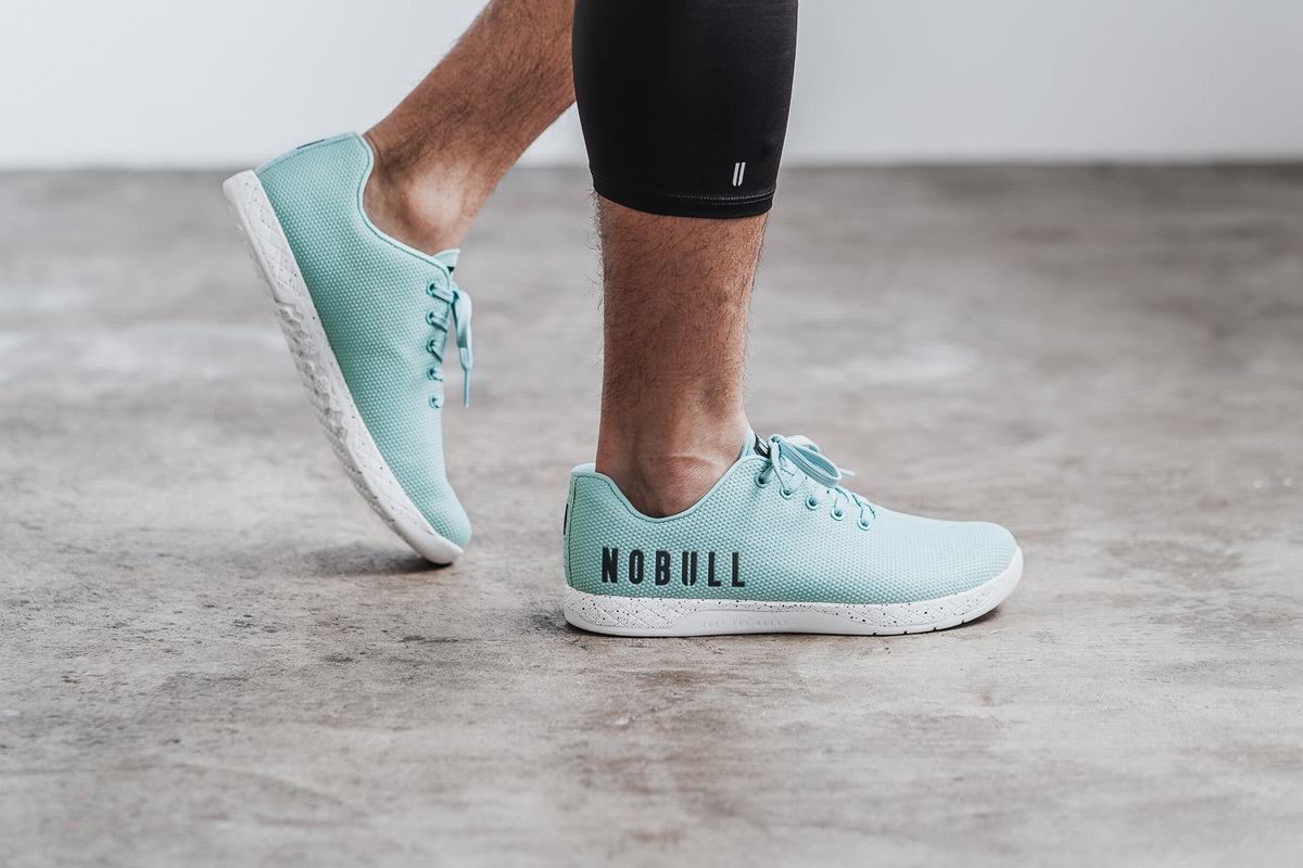 Nobull Superfabric Men's Trainers Light Turquoise | Australia (GH1894)